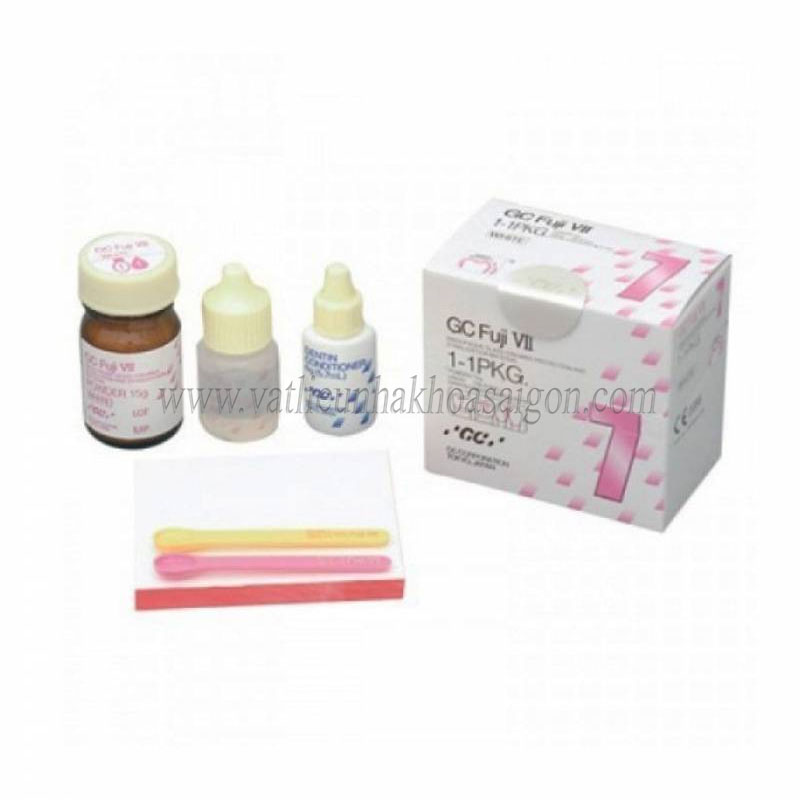 Xi măng trám răng Fuji 7 (Fuji VII) - Hộp / 1 lọ bột 15g + 1 lọ nước 8ml