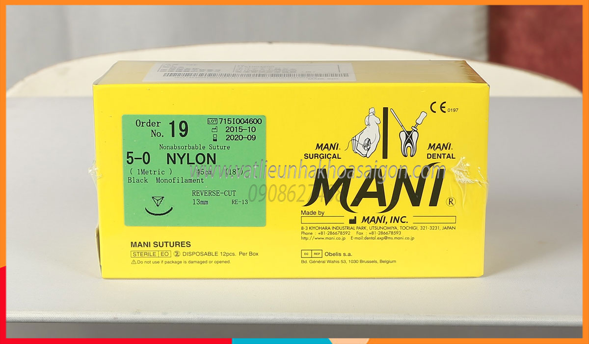 Chỉ khâu phẫu thuật không tiêu tiệt trùng Nylon - Mani