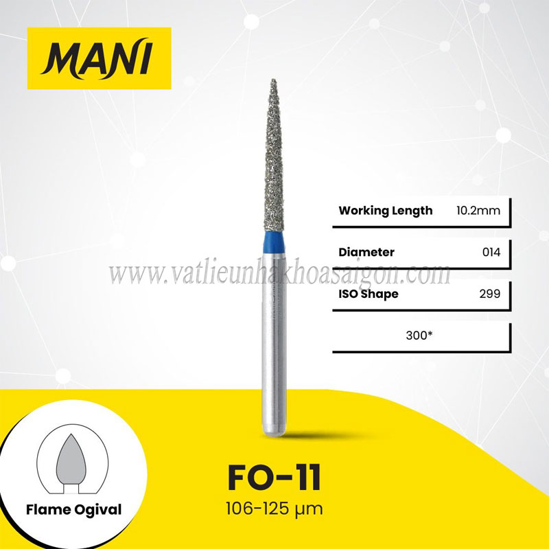 Mũi khoan ngọn lửa FO - Mani