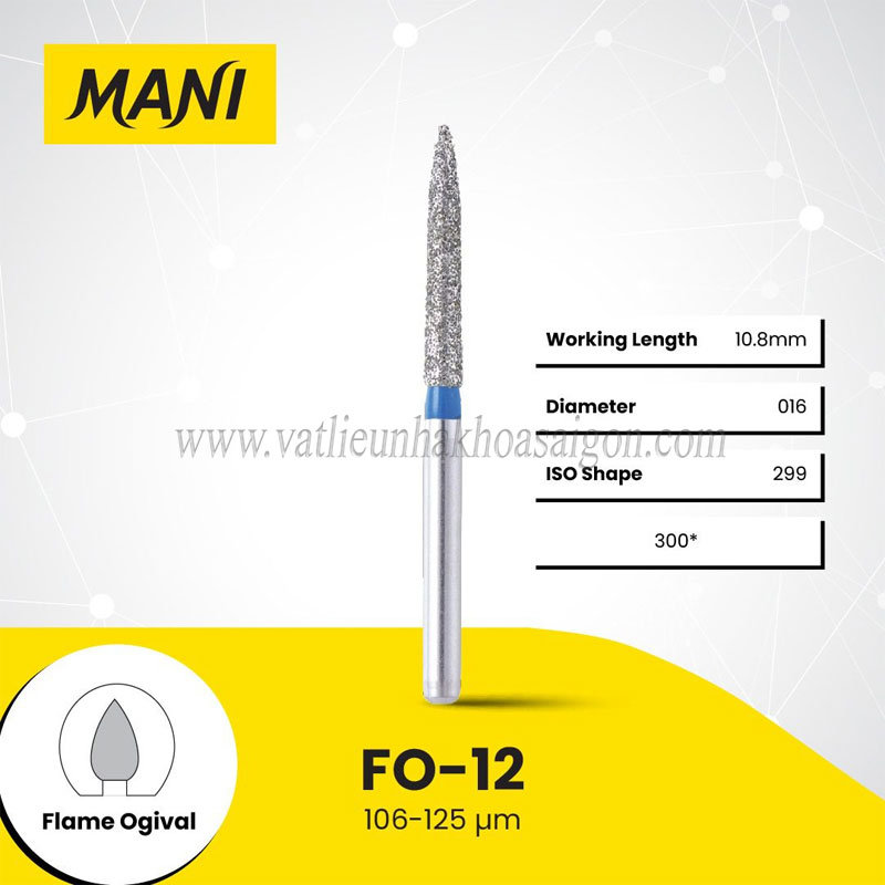 Mũi khoan ngọn lửa FO - Mani