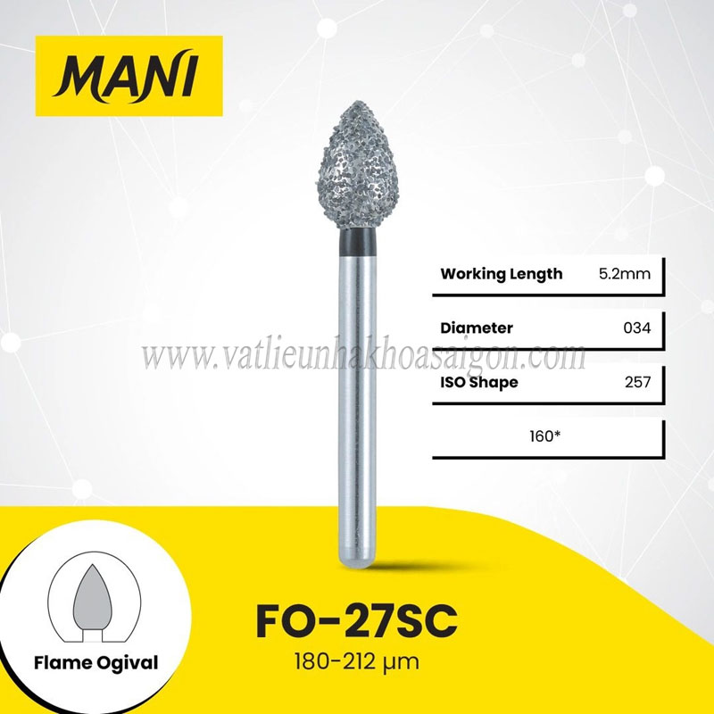 Mũi khoan ngọn lửa FO - Mani
