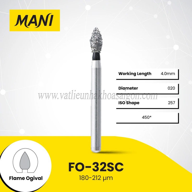 Mũi khoan ngọn lửa FO - Mani