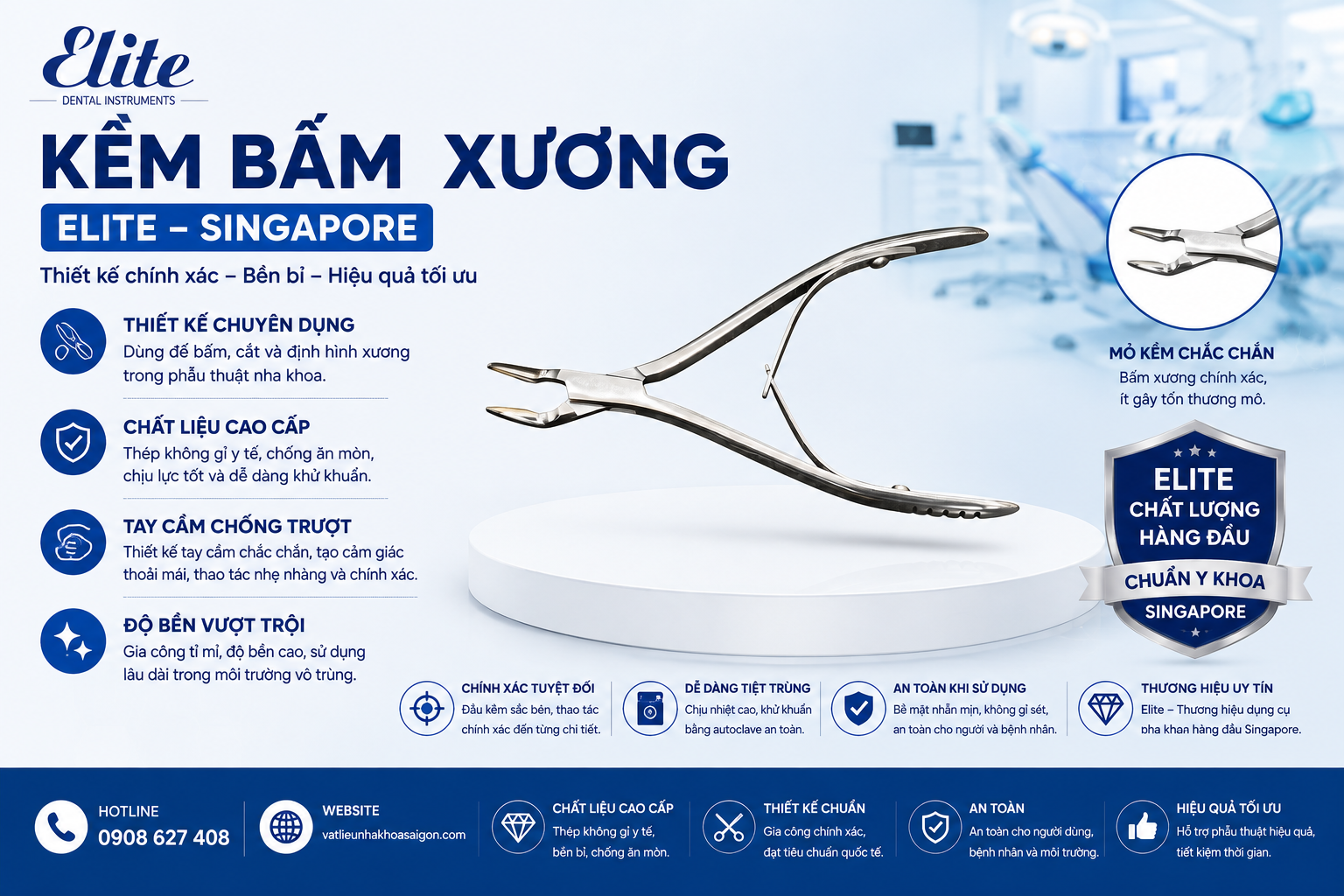 Kềm bấm xương ELITE – SINGAPORE