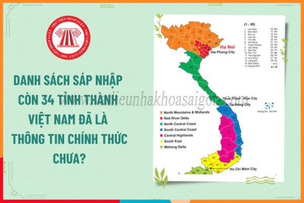 Danh Sách tỉnh thành sau khi sát nhập