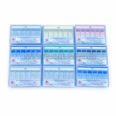 Côn giấy nội nha có vạch chia Paper Points - Pearl Endopia