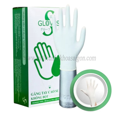 Găng tay y tế Sgloves Latex không bột 5.0g | Chính hãng