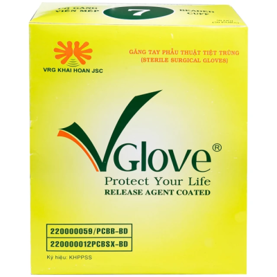 Găng Tay Phẫu Thuật Tiệt Trùng Vglove Có Bột